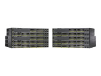 Cisco Catalyst 2960X-24PD-L - Commutateur - Géré - 24 x 10/100/1000 (PoE+) + 2 x 10 Gigabit SFP+ - de bureau, Montable sur rack - PoE+ (370 W) WS-C2960X-24PD-L
