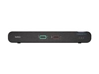 Belkin Universal Secure Dual-Head - 2ème génération - commutateur écran-clavier-souris/audio - 2 x KVM / audio - 1 utilisateur local - de bureau - Conformité TAA F1DN202KVM-UN-4