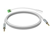 VISION Techconnect - Câble audio - jack mini mâle pour jack mini mâle - 10 m - double blindage - blanc TC 10M3.5MMP
