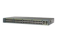 Cisco Catalyst 2960-Plus 48PST-S - Commutateur - Géré - 48 x 10/100 (PoE) + 2 x Gigabit SFP + 2 x 10/100/1000 - Montable sur rack - PoE (370 W) WS-C2960+48PST-S