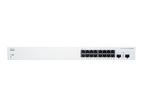 Cisco Business 220 Series CBS220-16T-2G - Commutateur - intelligent - 16 x 10/100/1000 + 2 x Gigabit SFP (liaison montante) - Montable sur rack CBS220-16T-2G-EU