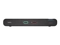 Belkin Universal Secure - 2ème génération - commutateur écran-clavier-souris/audio - 2 x KVM / audio - 1 utilisateur local - de bureau - Conformité TAA F1DN102KVM-UN-4