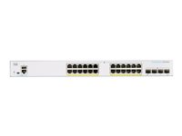 Cisco Business 250 Series CBS250-24FP-4G - Commutateur - C3 - intelligent - 24 x 10/100/1000 (PoE+) + 4 x Gigabit SFP - Montable sur rack - PoE+ (370 W) CBS250-24FP-4G-EU