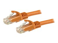 StarTech.com Câble réseau Cat6 Gigabit UTP sans crochet de 5m - Cordon Ethernet RJ45 anti-accroc - Câble patch Mâle / Mâle - Orange - Cordon de raccordement - RJ-45 (M) pour RJ-45 (M) - 5 m - UTP - CAT 6 - sans crochet - orange N6PATC5MOR