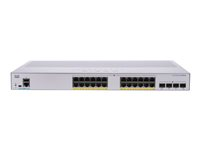 Cisco Business 350 Series 350-24P-4X - Commutateur - C3 - Géré - 24 x 10/100/1000 (PoE+) + 4 x 10 Gigabit SFP+ - Montable sur rack - PoE+ (195 W) CBS350-24P-4X-EU