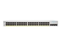Cisco Business 220 Series CBS220-48FP-4X - Commutateur - intelligent - 48 x 10/100/1000 (PoE+) + 4 x SFP+ 10 Go (liaison montante) - Montable sur rack - PoE+ (740 W) CBS220-48FP-4X-EU