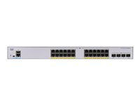 Cisco Business 350 Series 350-24P-4G - Commutateur - C3 - Géré - 24 x 10/100/1000 (PoE+) + 4 x Gigabit SFP - Montable sur rack - PoE+ (195 W) CBS350-24P-4G-EU
