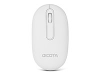DICOTA DESKTOP - Souris - droitiers et gauchers - optique - 3 boutons - sans fil - Bluetooth, 2.4 GHz - récepteur sans fil USB - blanc D32045